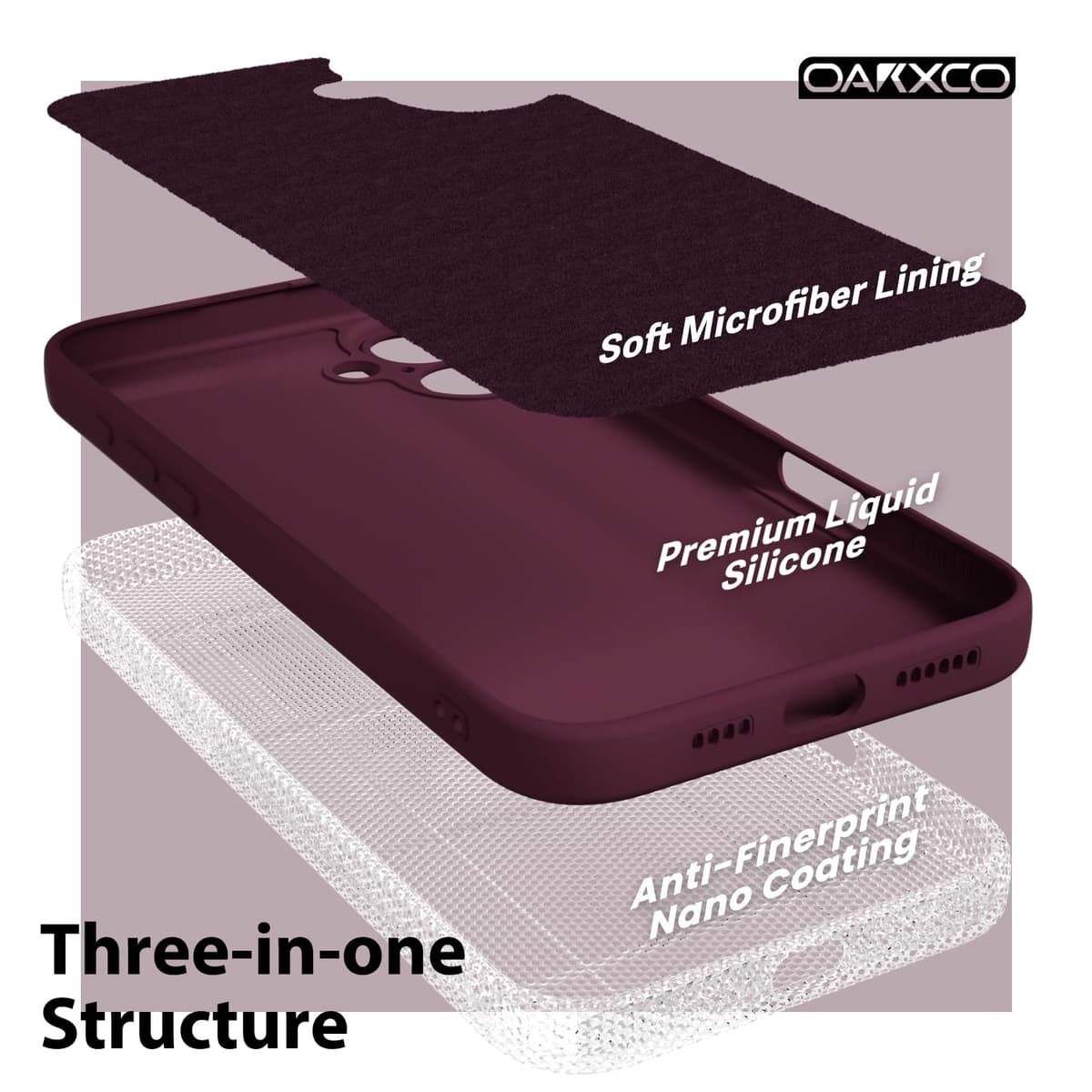 oakxco for iPhone 17 Pro Max Phone Case Liquid Silicone, Cute Thin Slim Grip Soft Rubber Gel for Women Men, Smooth Matte TPU Plain Solid Color Girly Simple Case with Camera Cover, Light Pink — view 852