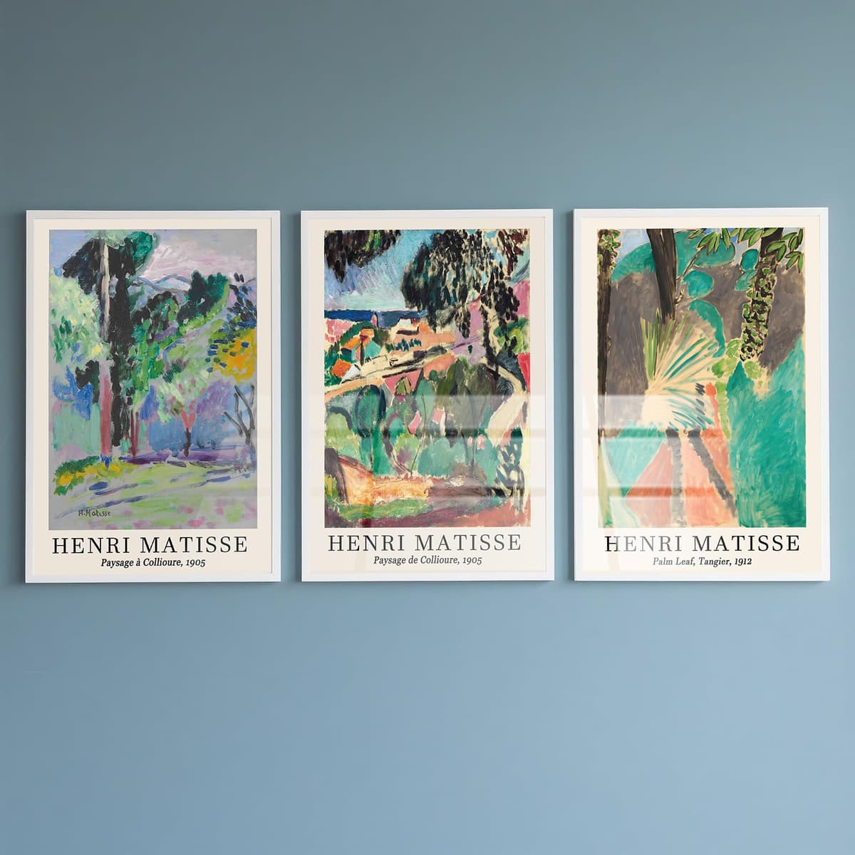 PWAAHDC Sage Green Prints Set of 3 - Boho Pictures for Living Room and Bedroom Decor, Modern Canvas Wall Art posters (Unframed A2) — view 11