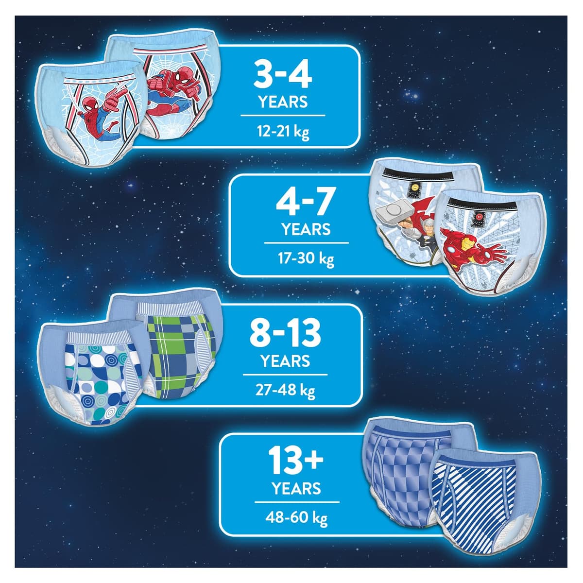 HUGGIES DryNites, Pyjama Pants, Boys 13+ Years (48-60KG), 33 x Bedwetting Pants, Up to 100% Leak Free Nights — view 6
