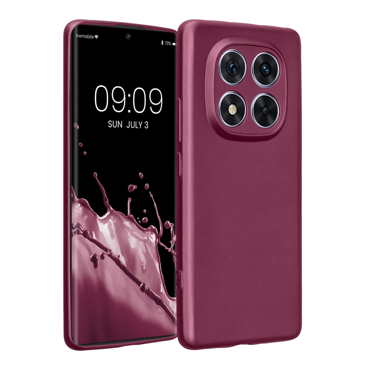 kwmobile Carcasa Compatible con Xiaomi Redmi Note 14 Pro 5G / Poco X7 Funda - Funda Ultrafina de TPU con Bordes elevados - Lavanda Metalizado