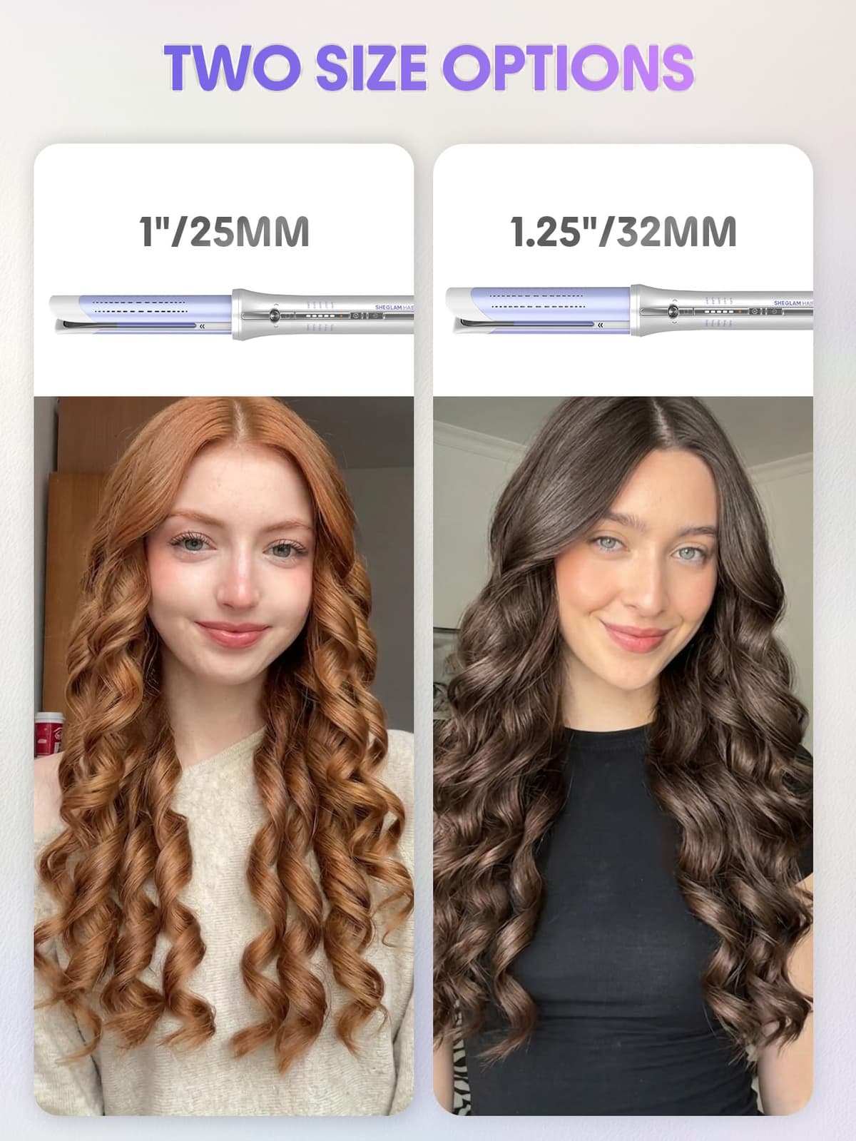 SHEGLAM 32mm Rizador Automático One Touch con Aire Frío – Rizos de Larga Duración para Estilos Bounce u Ondulados, Bajo Riesgo de Quemaduras, Calentamiento Rápido para Cabello de Medio a Largo (32mm) — view 9