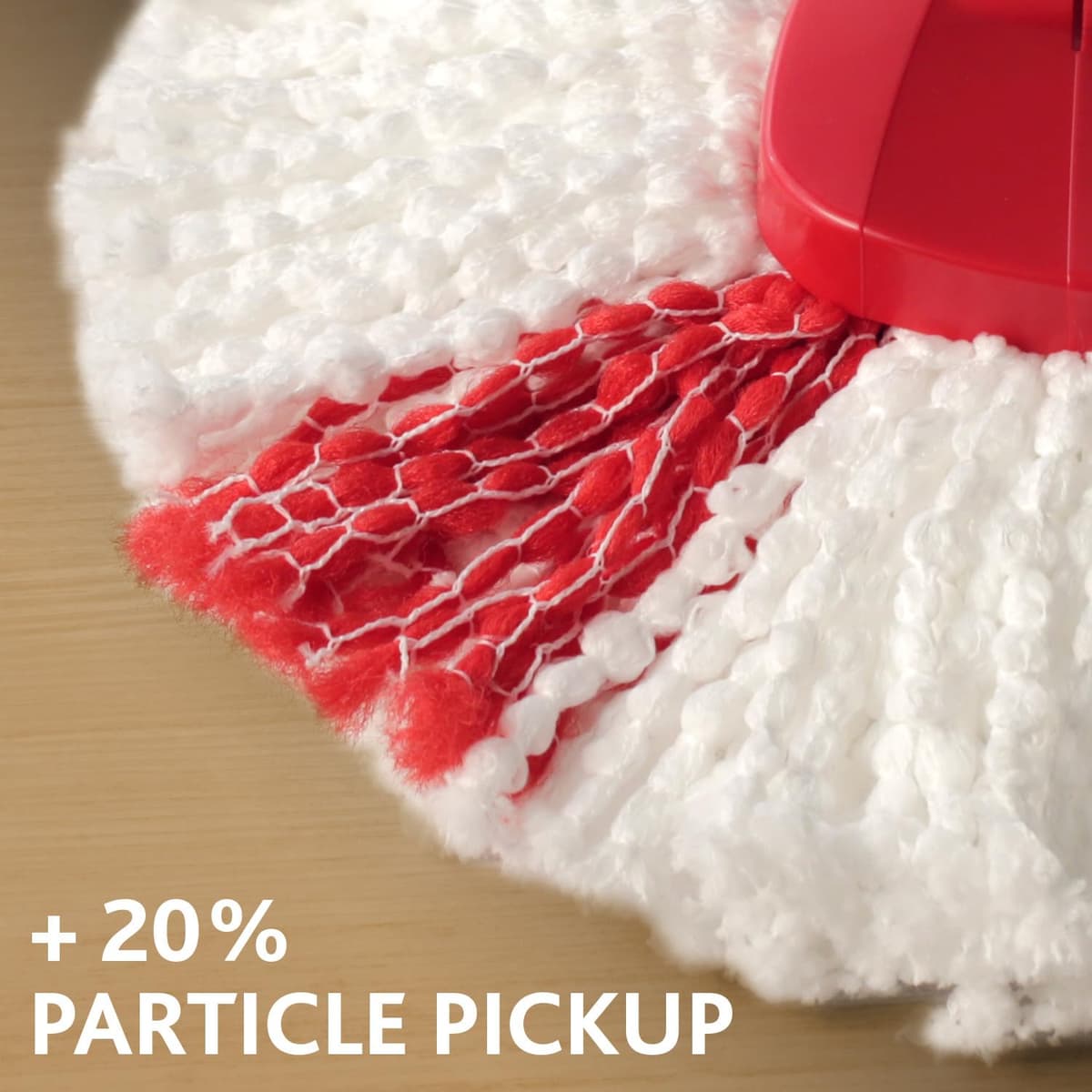 Vileda Turbo 2in1 Spin Mop & Bucket Set with Foot Pedal, Telescopic Handle up to 123cm, 2-in-1 Microfibre Mop Head for Deep Cleaning, Removes 99% Dirt with Water, Suitable for All Hard Floors, Red — view 3