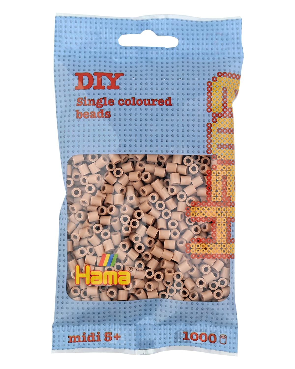 HAMA Bolsa de perlas | Aprox. 1000 cuentas midi fusibles para manualidades y mosaicos | Perlas de fusión para niños creativos 5+ | Juego de arte y decoración | Beige — view 62