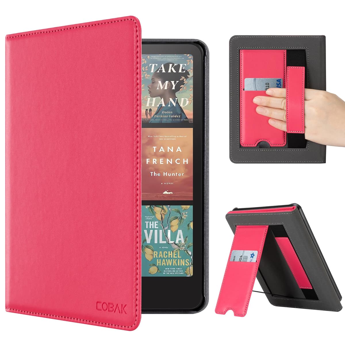 CoBak Case for All-New 7" Kindle Paperwhite(12th generation–2024)/Colorsoft Signature Edition(1st gen–2024)/Signature Edition(12th gen–2024) - PU Leather Cover with Auto Sleep/Wake, Jade — view 17