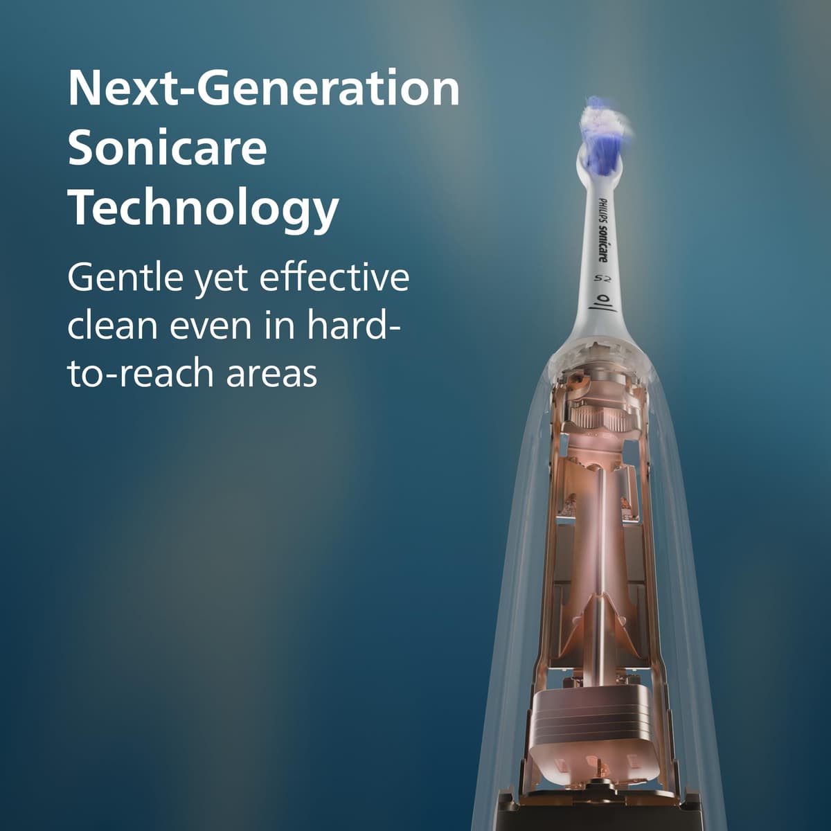 Philips Sonicare 5300 Electric Toothbrush, Sonic Toothbrush with 2 Intensity Levels, Pressure Alert, EasyStart, SmarTimer and BrushPacer, Black, Model HX7101/04 [New Technology] — view 2