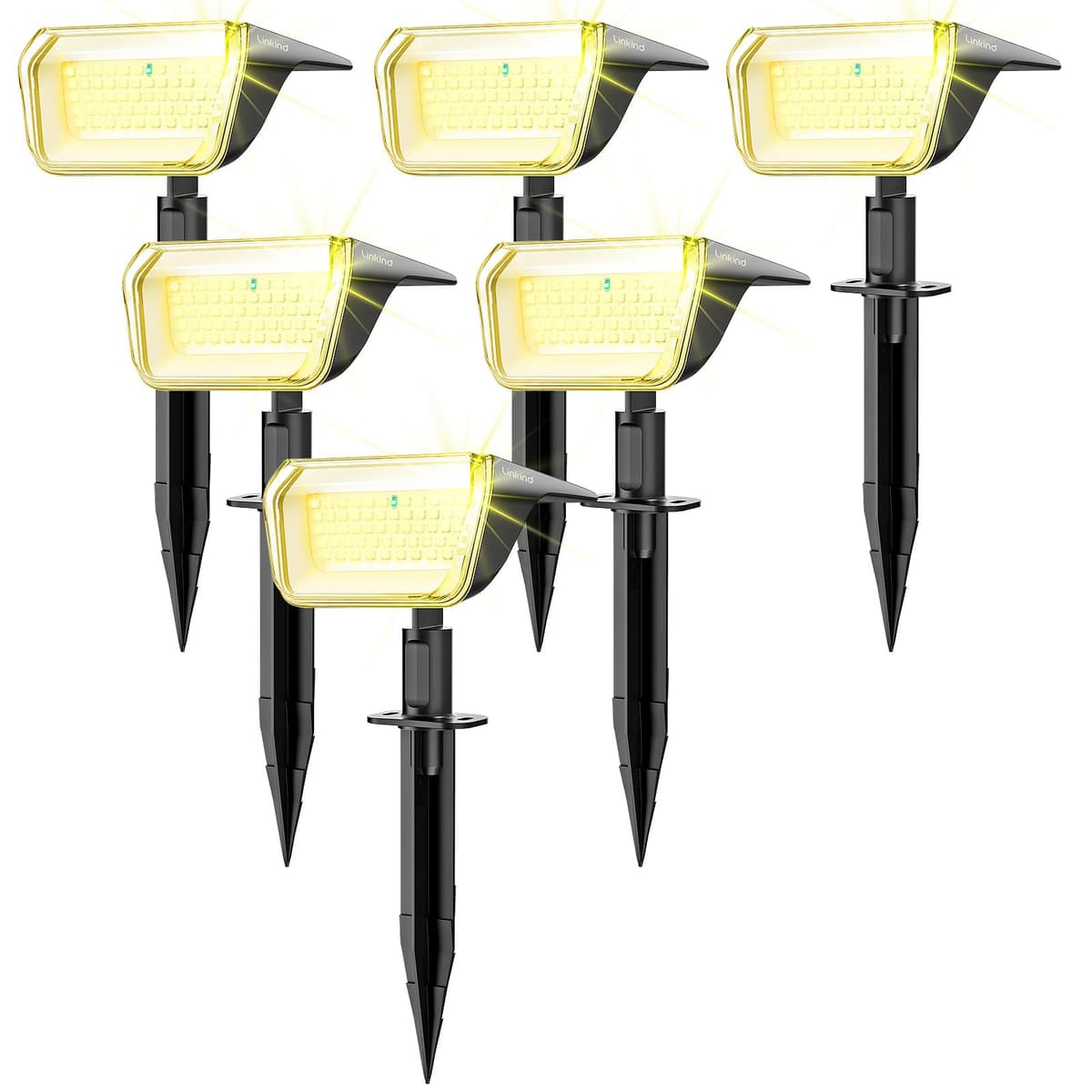 Linkind 60 LED Luces Solares Exterior Jardin,3000K Blanco Cálido Focos Solares con el modo de invierno, 800LM,Impermeable IP67 Lámparas Solares para Jardín, Patio, Calzada, Piscina,3 Piezas — view 17