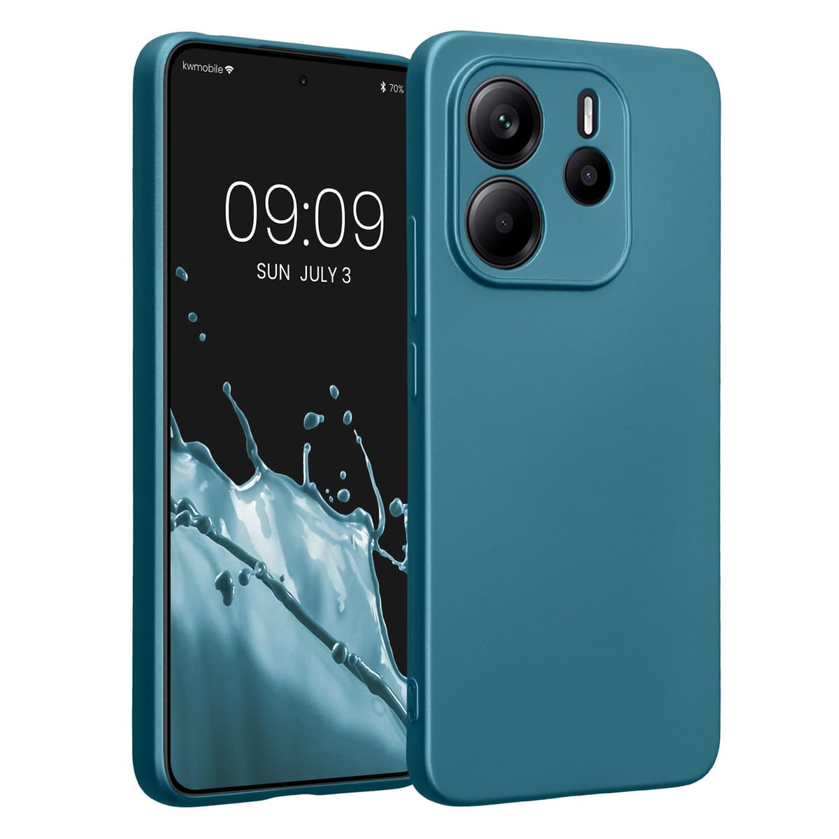kwmobile Carcasa Compatible con Xiaomi Redmi Note 14 Pro 5G / Poco X7 Funda - Funda Ultrafina de TPU con Bordes elevados - Lavanda Metalizado — view 138