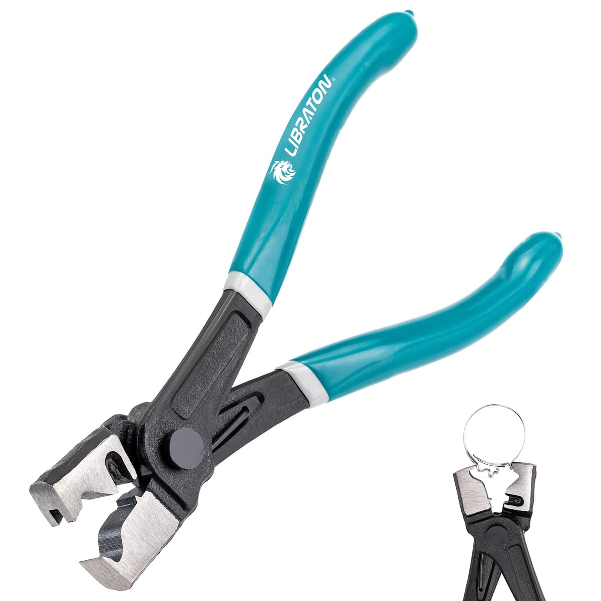 LIBRATON Car Clamp Pliers, Click&Clic-R Hose Clamp Pliers, 180mm Spring Construction Pliers, Easy to Install and Remove, for Car Maintenance