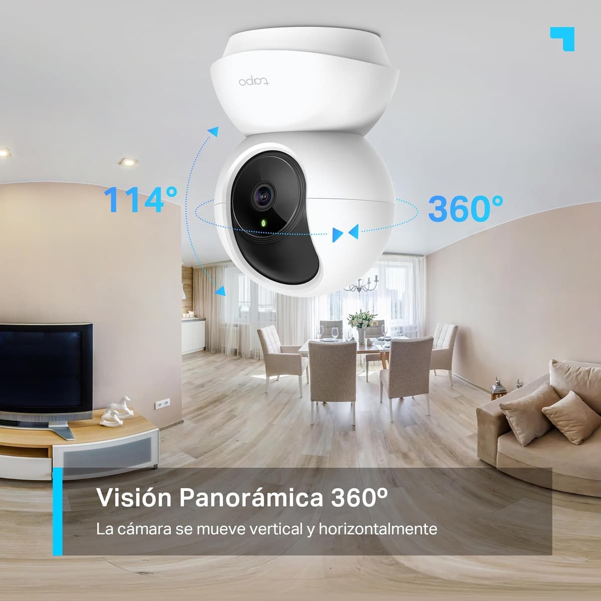 Tapo C210(2-Pack) - Cámara IP WiFi 360° Cámara de Vigilancia 2K (3MP),Visión Nocturna Admite Tarjeta SD hasta 512 GB, Detección de Movimiento, Control Remoto, Compatible con Alexa — view 4