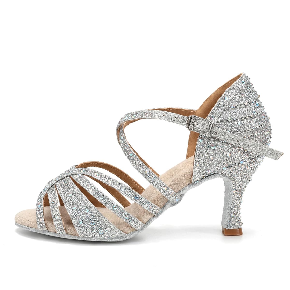 HROYL Zapatos de Baile Latino Mujer Salsa y Bachata Zapatos Baile de Salón,Modelo YCL356