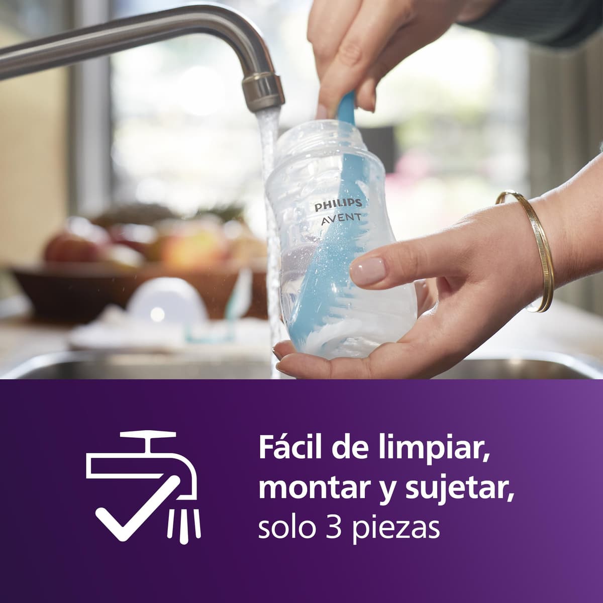 Philips Avent Biberón Natural Response: biberón para bebés recién nacidos de 260 ml, sin BPA, a partir de 3 a 6 meses modelo SCY903/01) — view 7