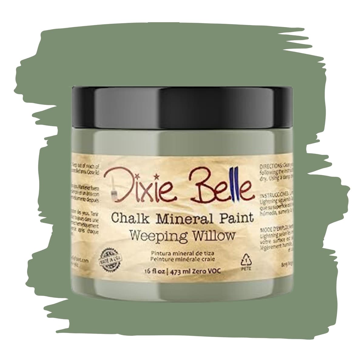 Dixie Belle Paint Company Chalk Finish Furniture Paint - Caviar (32oz) - Matte Black Chic Chalk Mineral DIY Furniture Paint — view 213