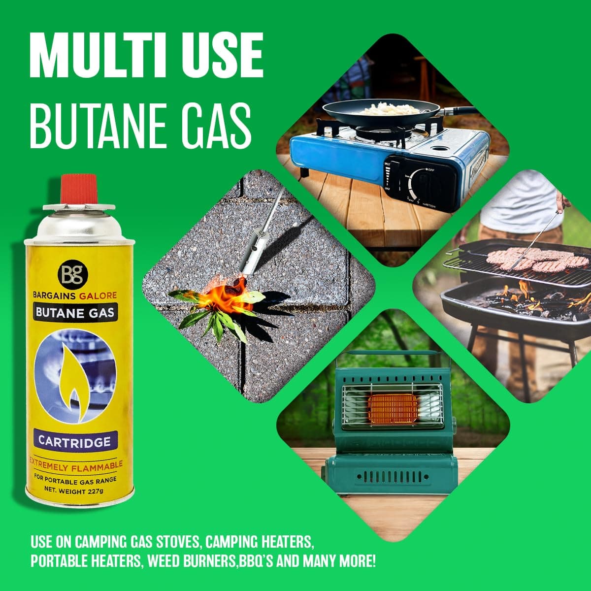 8 BUTANE GAS BOTTLES CANISTER CAMPING HEATER COOKER BBQ… — view 5