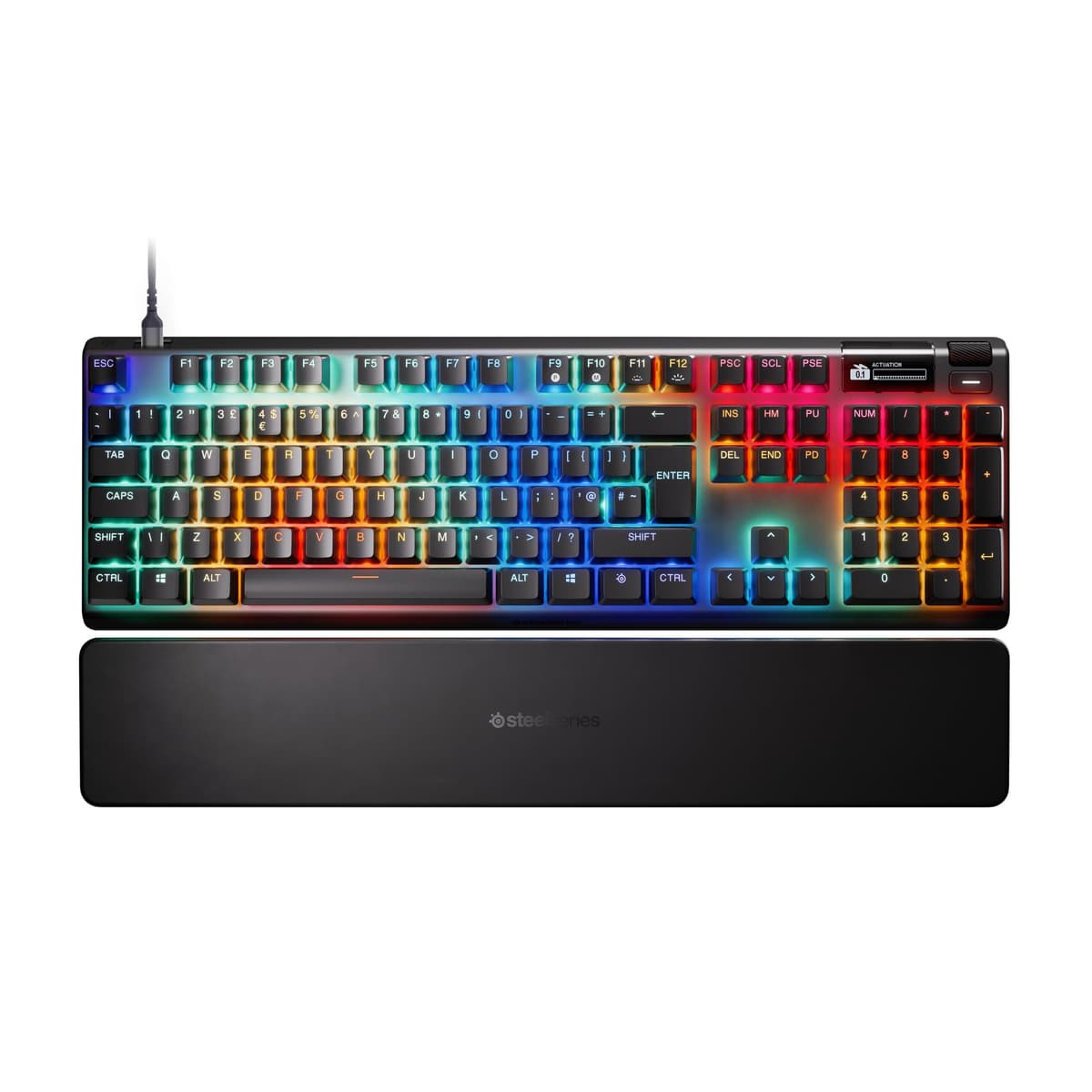 SteelSeries Apex Pro Gen 3 - Gaming Keyboard - Hall Effect Switches; OmniPoint 3.0 - Adjustable Actuation - Game-Ready Presets - Rapid Trigger, Protection Mode, Rapid Tap/SOCD - English QWERTY — view 10