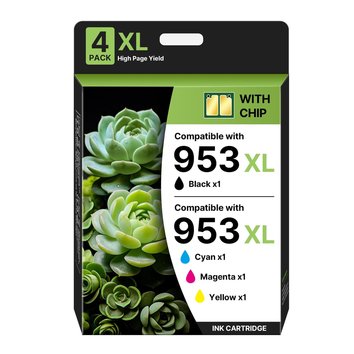 953XL Multipack Compatible para HP 953XL Multipack para HP Officejet Pro 7740 Cartuchos 7720 8710 8715 8720 8730 8200 8210 8725 7730 7740 7700 8718 8719 874 0 953 XL (negro, cian, magenta y amarillo