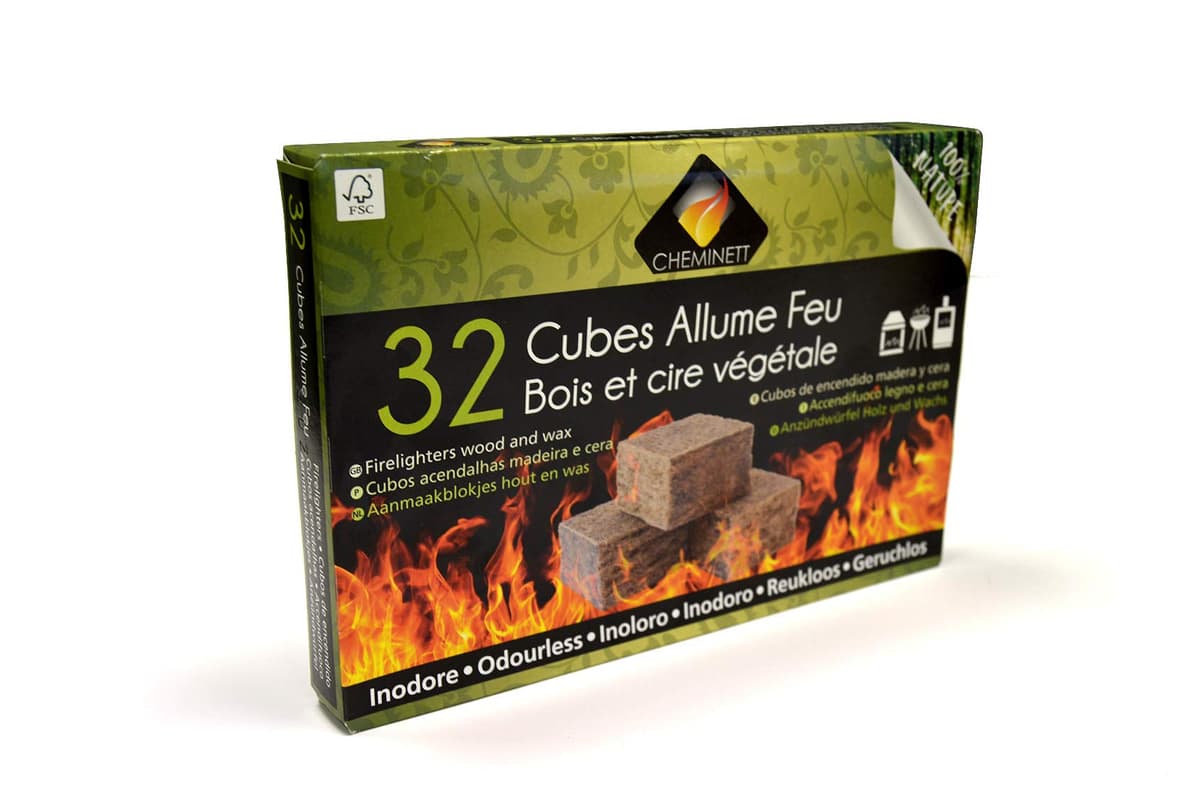 CHEMINETT 15751-32 Cubos Encendido precortados Cheminett naturales para encender chimeneas, estufas y barbacoas — view 8