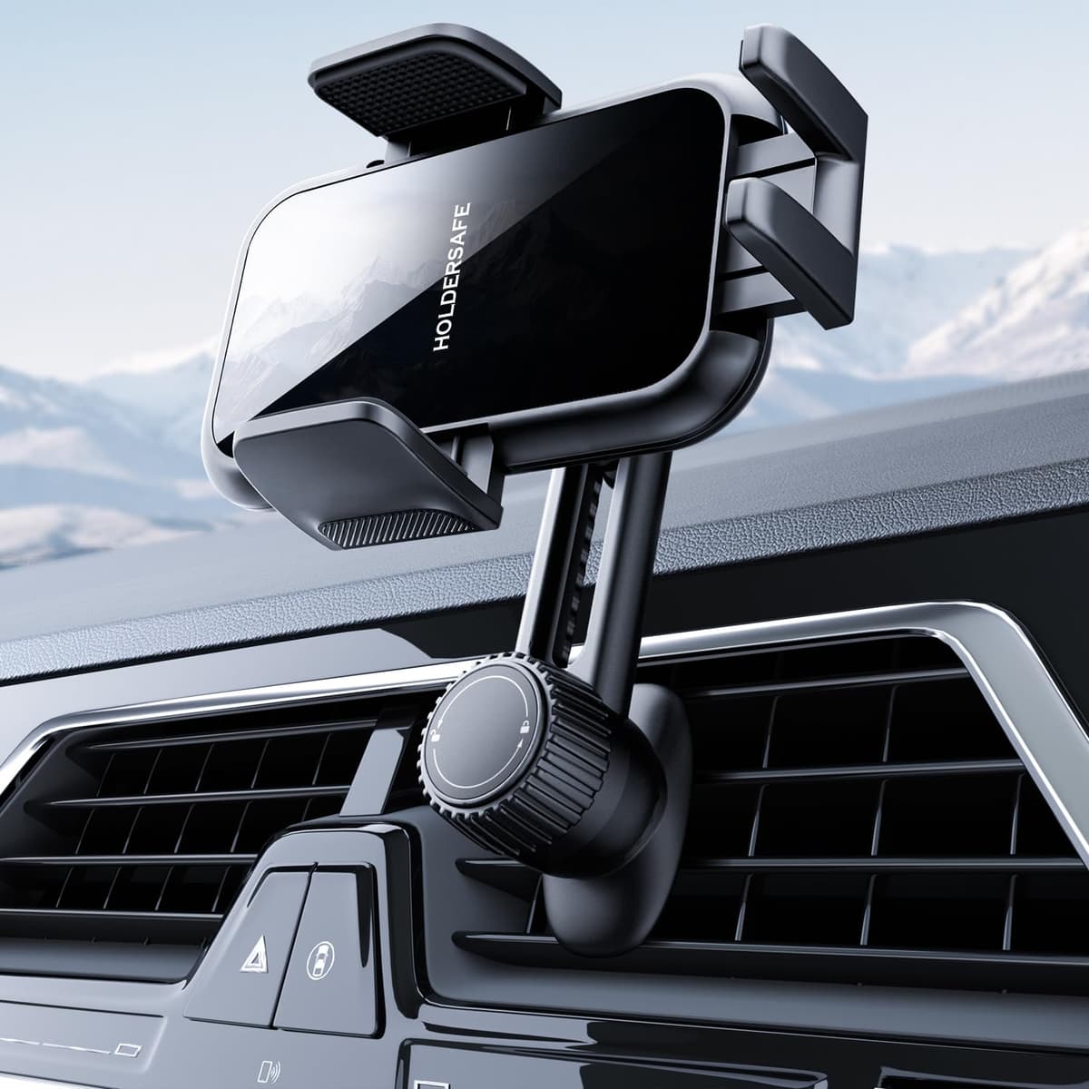 Soporte Móvil Coche Porta Telephone: [360°Rotación & Liberación de un Botón] Suporte Sujeta Teléfono Coche del Aire Ventilación, Cunas de teléfonos móviles Coches para iPhone/Samsung/Huawei/Xiaomi — view 9