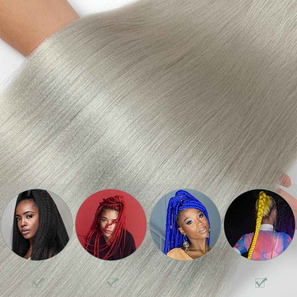 YDDM Capelli Per Treccine Africane Morado Extension Treccine Texture Yaki Easy Install per Principianti 32 Pollici 3 Pezzi Capelli Leggeri e Naturali per Box Braids, Twist e Crochet — view 91