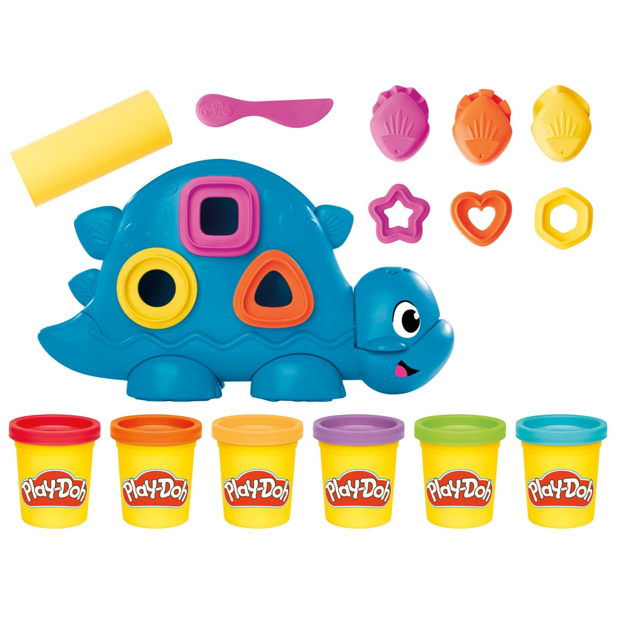 Play-Doh Hasbro, Dinosaurio, Formas y Colores, Juguetes de Arte y Manualidades, Materiales Artísticos para Niños y Niñas de 2 Años o Más, 6 Botes, Plastilina de Colores, Creatividad, Regalo — view 13