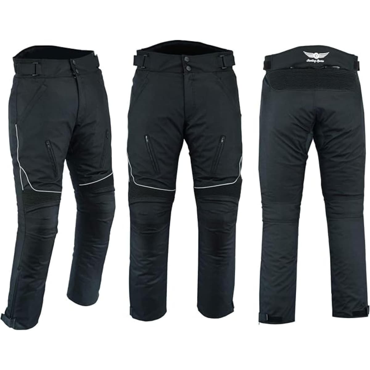 Sterling Sports®Men Textile Waterproof Motorbike Motorcycle Thermal Armoured Trousers Cargo Pant Black Cameo Grey Green — view 8