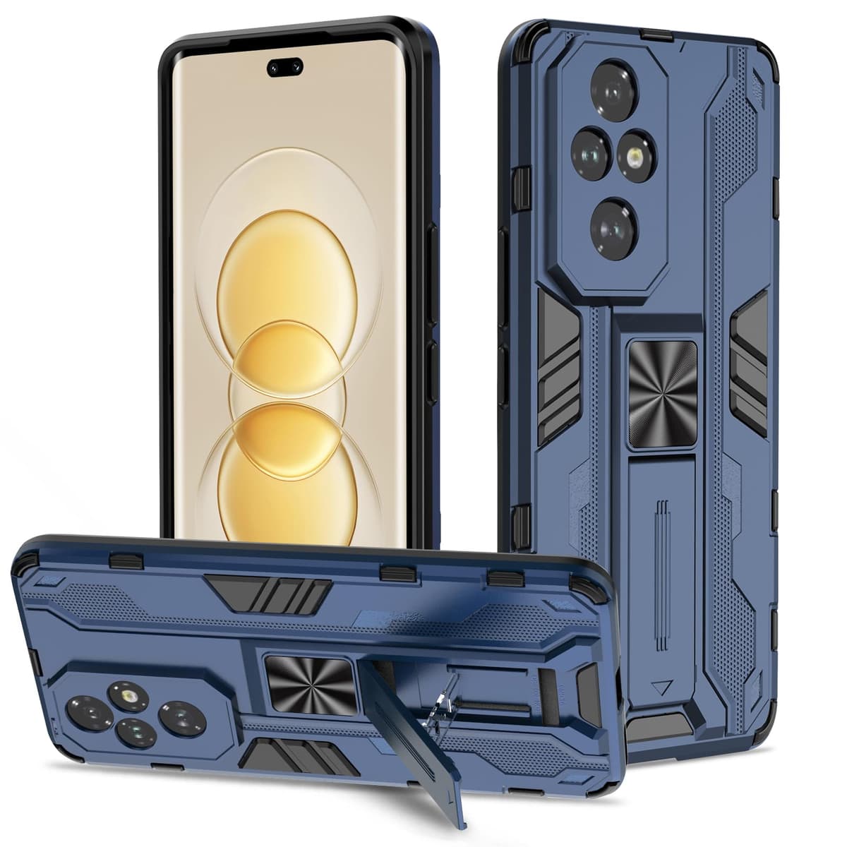 Funda para CMF Phone 2 Pro, Carcasa Antigolpes con Soporte anular metálico, Case Protectora de Grado Militar, Negro — view 545