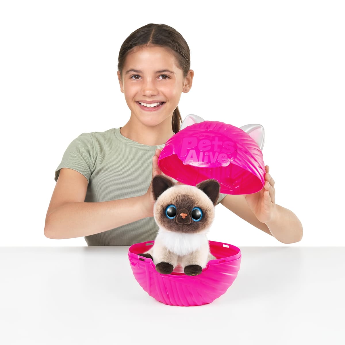 Pets Alive Smitten Kittens Surprise (Tabby Cat Ginger) por ZURU Nurture Play - Juguete Suave para desembalar, adopta 10 Sonidos interactivos — view 3
