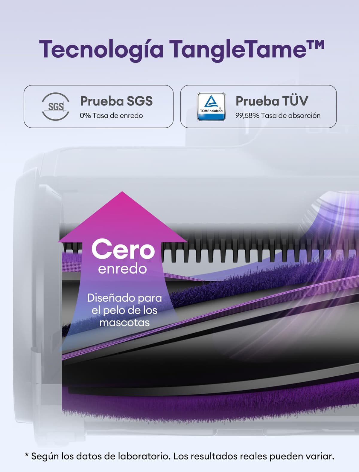 Ultenic U20 Aspiradora sin Cable 55Kpa/55Min, Cepillo Anti-Enredo Mejorado, Aspirador Escoba con Brazo Flexible, Limpieza Ultraprofunda Bajo Muebles sin Agacharse, para Alfombra/Pelo de Mascotas — view 3