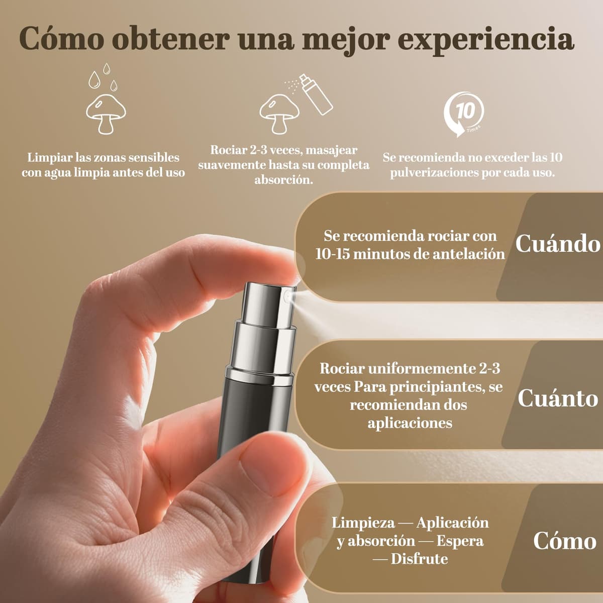 Spray Retardante Eyaculación - Prolonga el Placer y Dura Más en la Cama con Fórmula Desensibilizante de Acción Rápida, Envase Discreto y Portátil 5ml — view 4