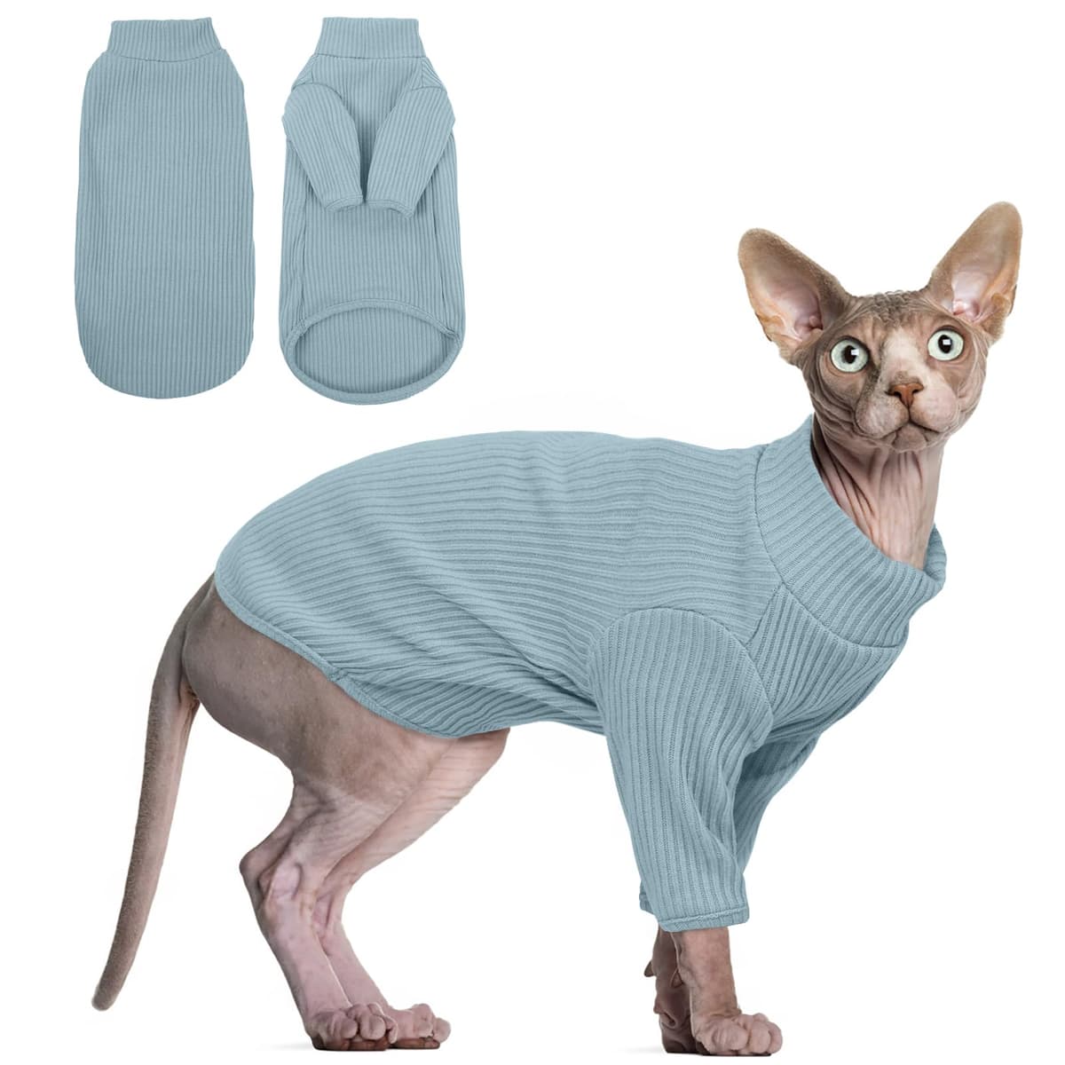 Cat Clothes, Sphynx Cat Clothing, Sphynx Cat Jumper, Cat Clothes For Cats Only, Hairless Cat Jumper, Breathable Cat Pyjamas, Warm Cat Coat, Cat Sweater, Cat Vest For Sphynx, Devon Rex-M