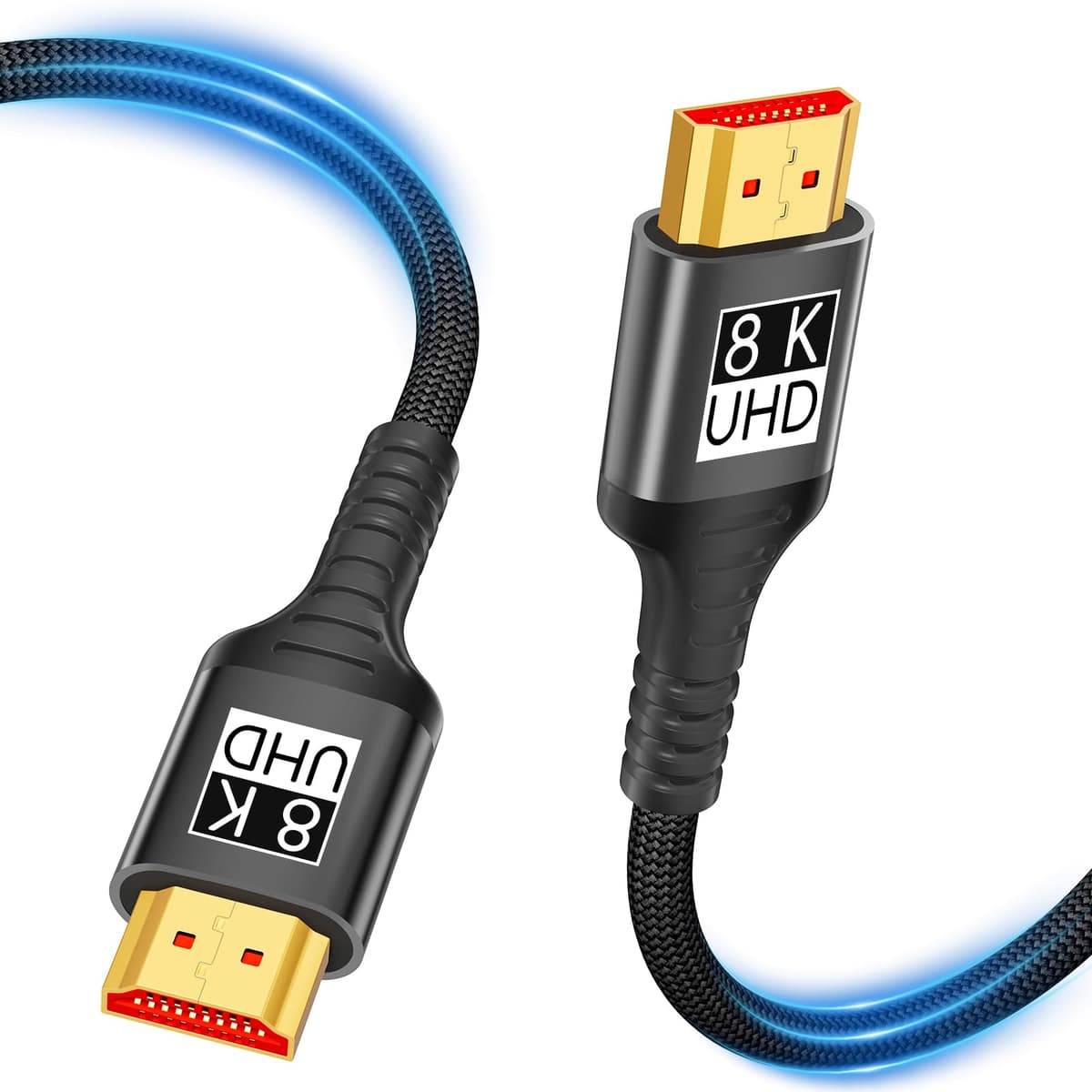 10K 8K HDMI 2.1 Cable 3M,HDMI Kabel 3Meter Ultra High Speed 8K@60Hz 4K@120Hz 7680P,Support HDR10 3D eARC HDCP2.2&2.3,Compatible with PS5/4 X-Box HDTV Blu-ray Player/Projector/Monitor/PC