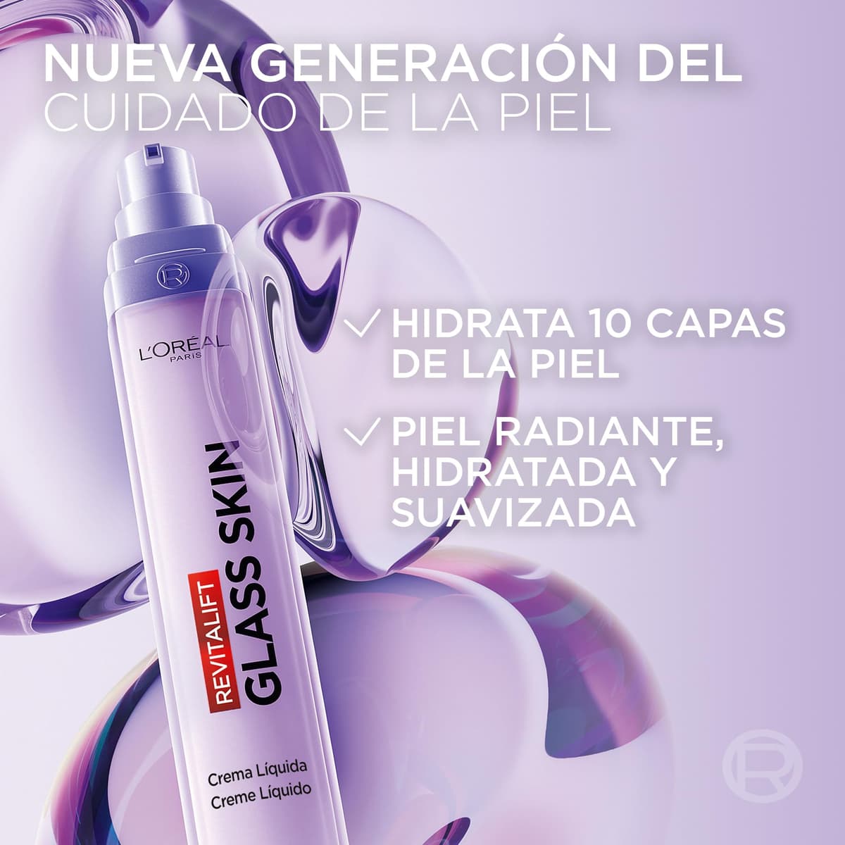 L'Oréal Paris Revitalift Filler Glass Skin Liquid Cream, Hyaluronic Acid and Vitamin Cg, Glass Skin Effect, Hydration up to 100H, Smoothes Lines and Fills, Korean Cosmetic Inspired, 70ml XL — view 4