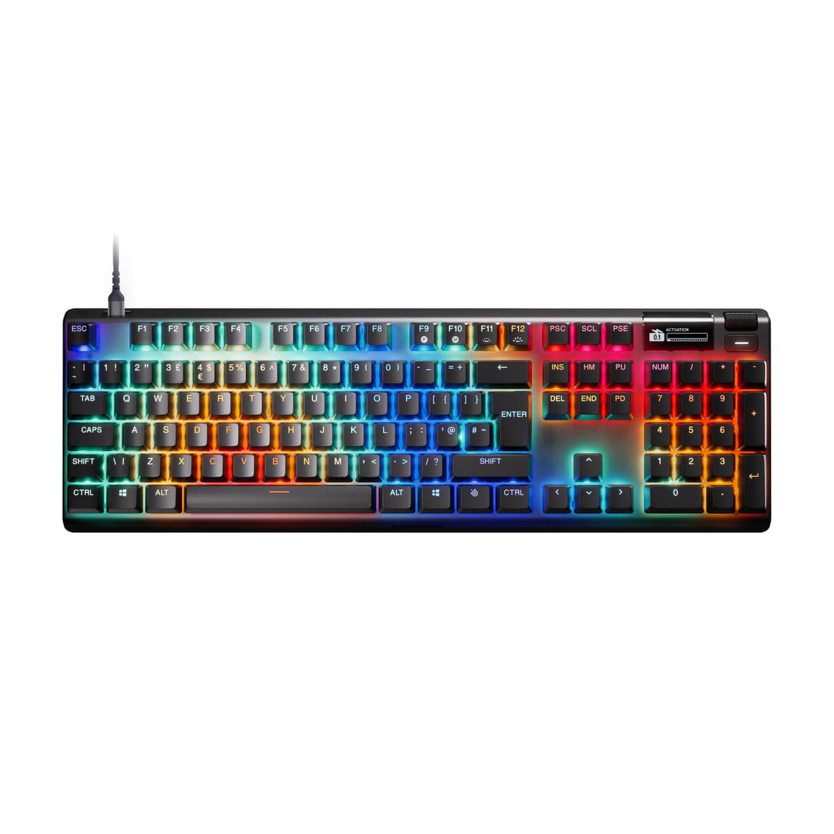 SteelSeries Apex Pro Gen 3 - Gaming Keyboard - Hall Effect Switches; OmniPoint 3.0 - Adjustable Actuation - Game-Ready Presets - Rapid Trigger, Protection Mode, Rapid Tap/SOCD - English QWERTY — view 9
