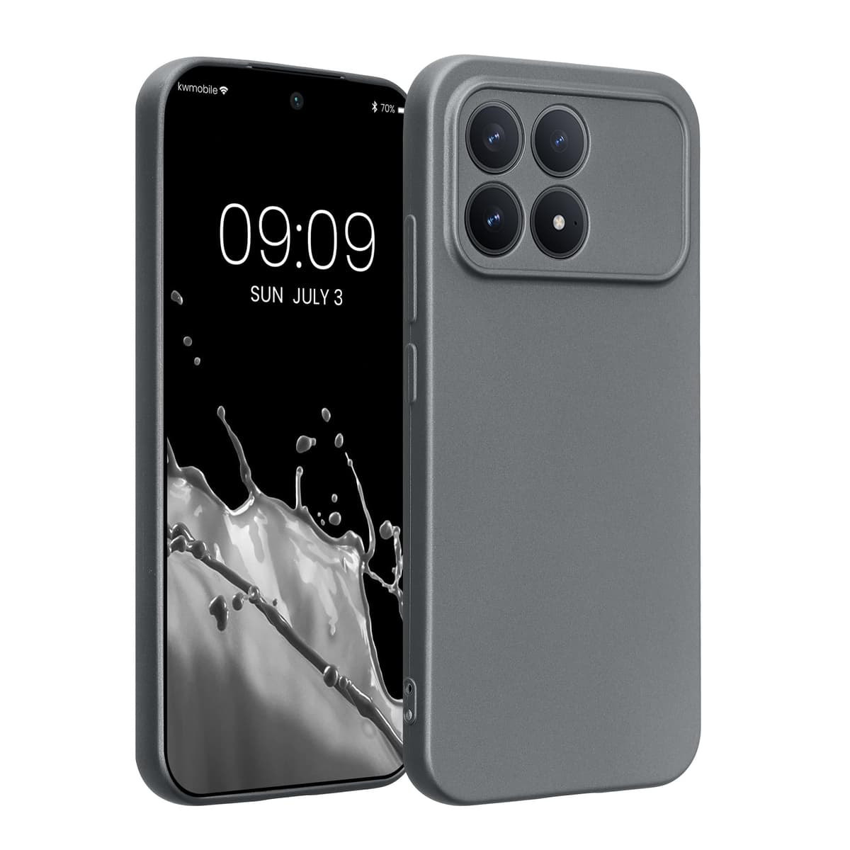 kwmobile Carcasa Compatible con Xiaomi Redmi Note 14 Pro 5G / Poco X7 Funda - Funda Ultrafina de TPU con Bordes elevados - Lavanda Metalizado — view 279
