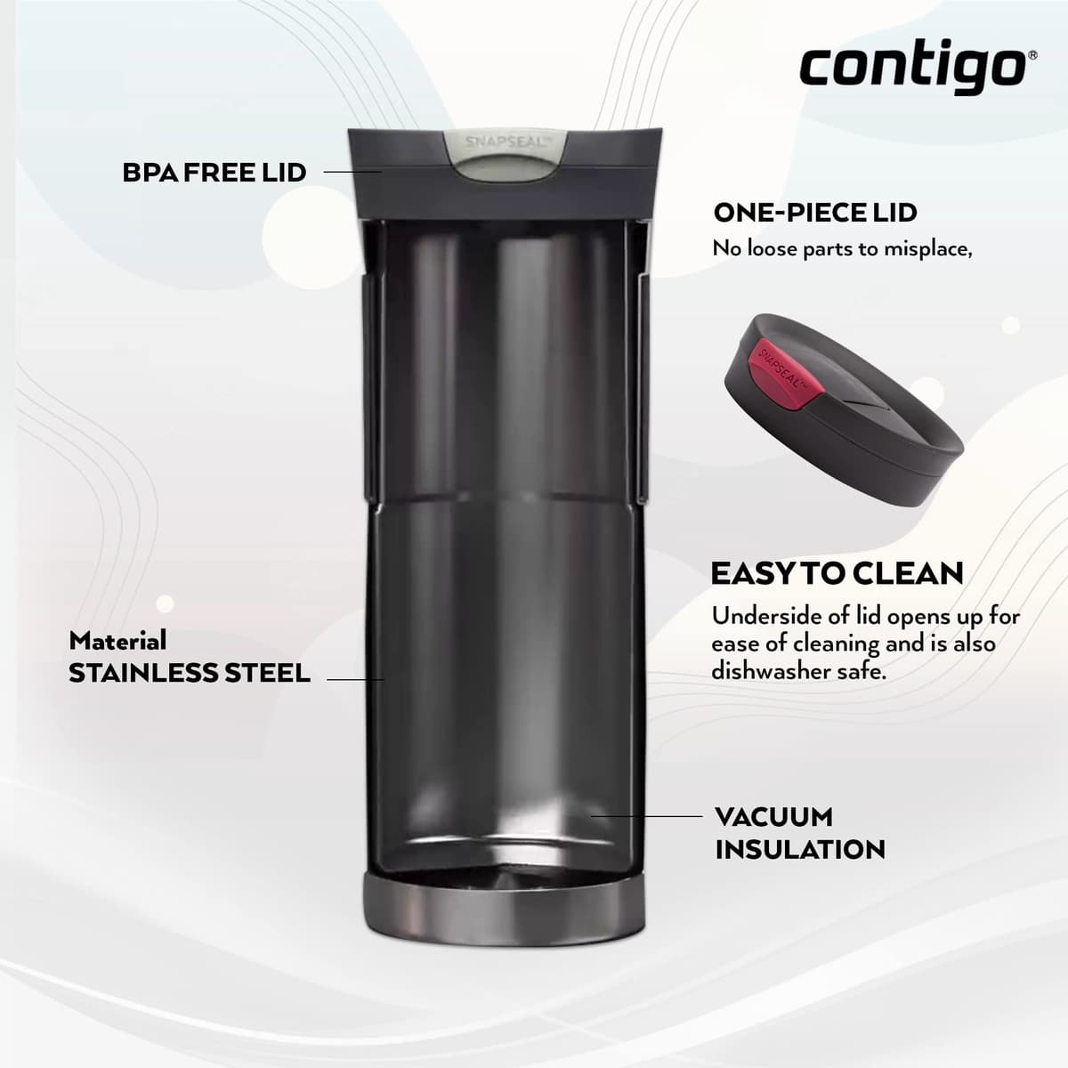 Byron SNAPSEAL™ Travel Mug, 470 ml — view 4