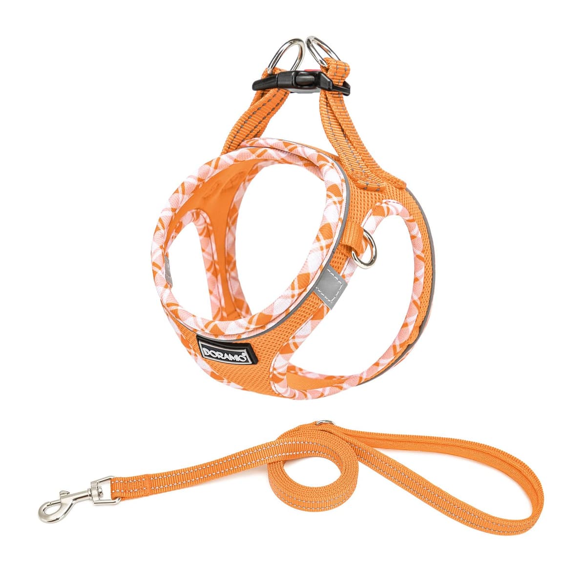 DORAMIO Arnés Perro Pequeños, Arnés Antitirones Reflectante Cómodo Transpirable Arneses Chaleco para Perros Pequeños Gatos, Cachorros (XXS, Beige) — view 14