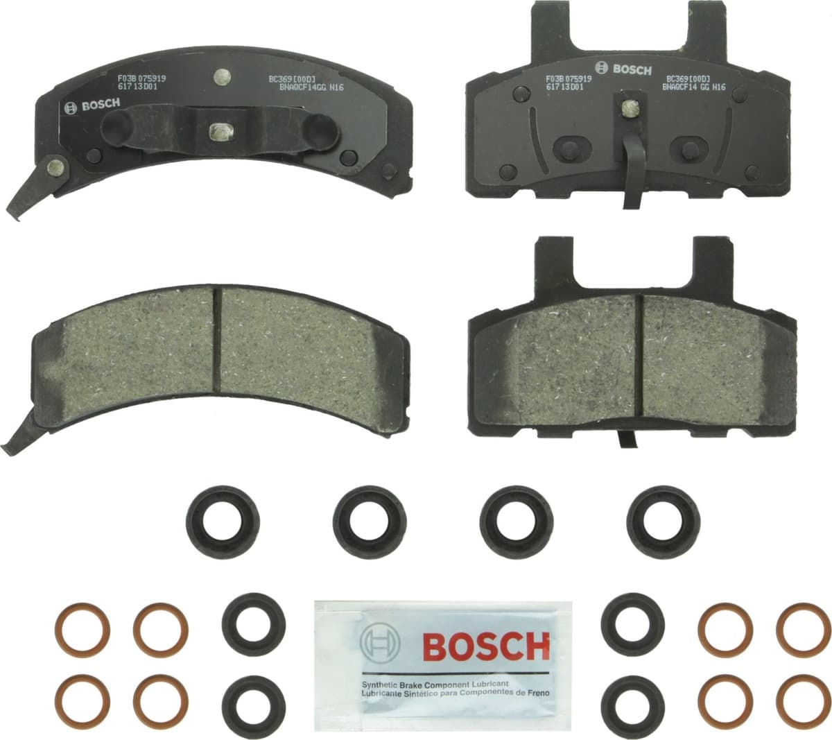 Bosch BC914 QuietCast Premium Ceramic Disc Brake Pad Set For: Acura ILX; Honda Accord, Civic, CR-V, Element, Fit, Front — view 165