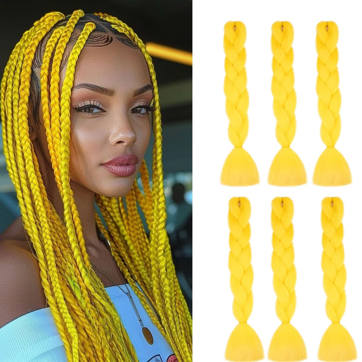 24" Braiding Hair Extension Jumbo Braids Synthetic 3bundles/pack Crochet Hair Afro Box Braid Heat Resistent (Dark Purple) — view 13