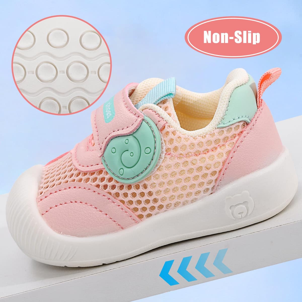 MK MATT KEELY Zapatos Bebé Niño Niña Verano Primeros Pasos Zapatillas Malla Transpirable Ligero con Suela Suave Antideslizante — view 5