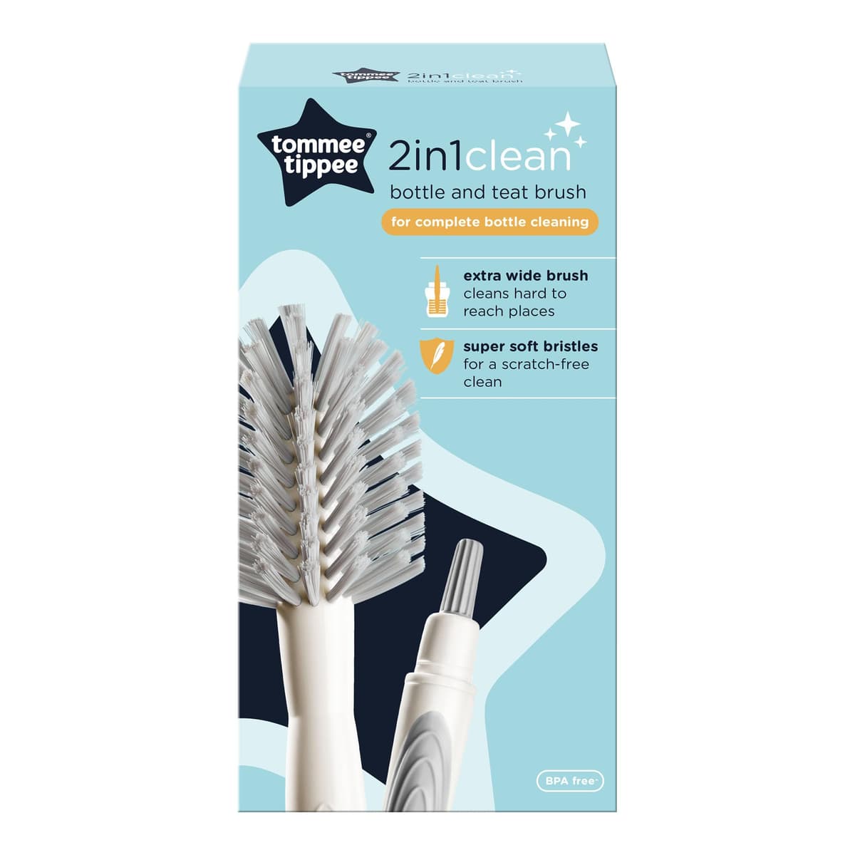 Tommee Tippee Closer to Nature 2-in-1 Baby Bottle Brush (Assorted) — view 2
