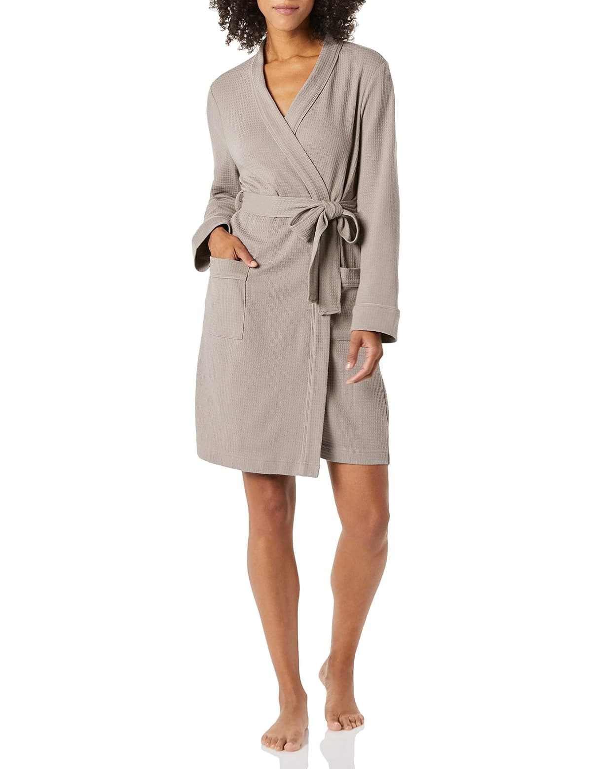 Amazon Essentials Women's Lightweight Waffle Mid-Length Dressing Gown (Available in Plus Size) — view 22
