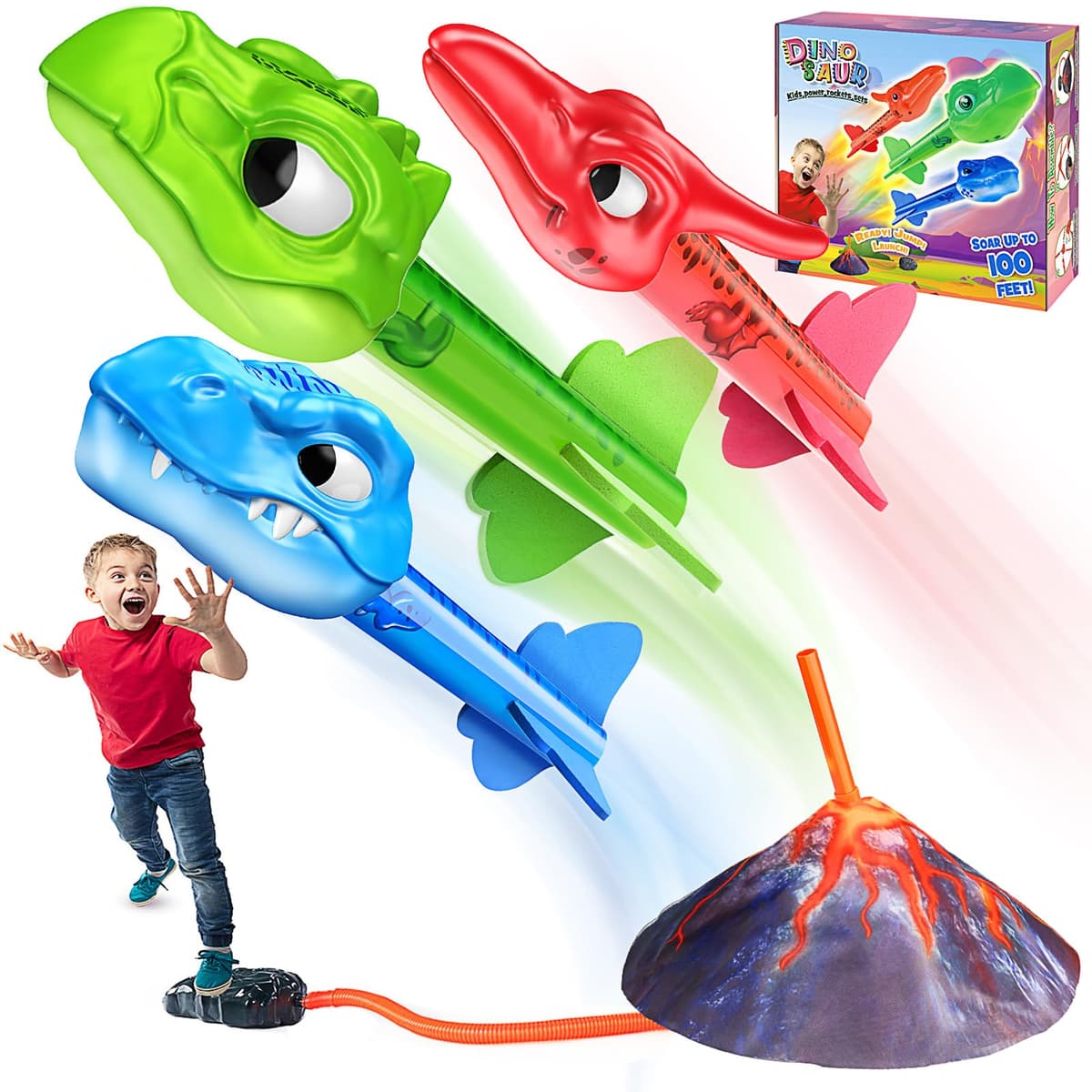 Boys Toys for 3-12 Years Old Boys, With 6 Powerful Foam Rocket -Kids Toys Garden Toys Boys Girls Gifts Age 3-9 Year Old Boys Toys Age 3-9 Outdoor Birthday Gifts for Kids Toy Rockets Garden Games — view 8