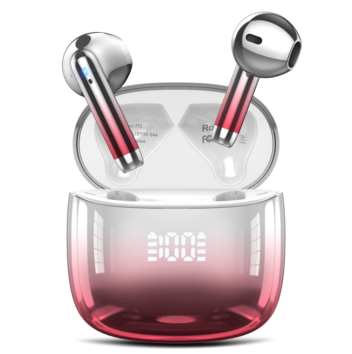 Auriculares Inalámbricos Bluetooth, Auriculares Bluetooth 5.4 Sonido Envolvente con HD Micrófono, Controlador de 14,2 mm, 48H Cascos Inalambricos con Reducción de Ruido, Pantalla LED, IP7 Impermeable