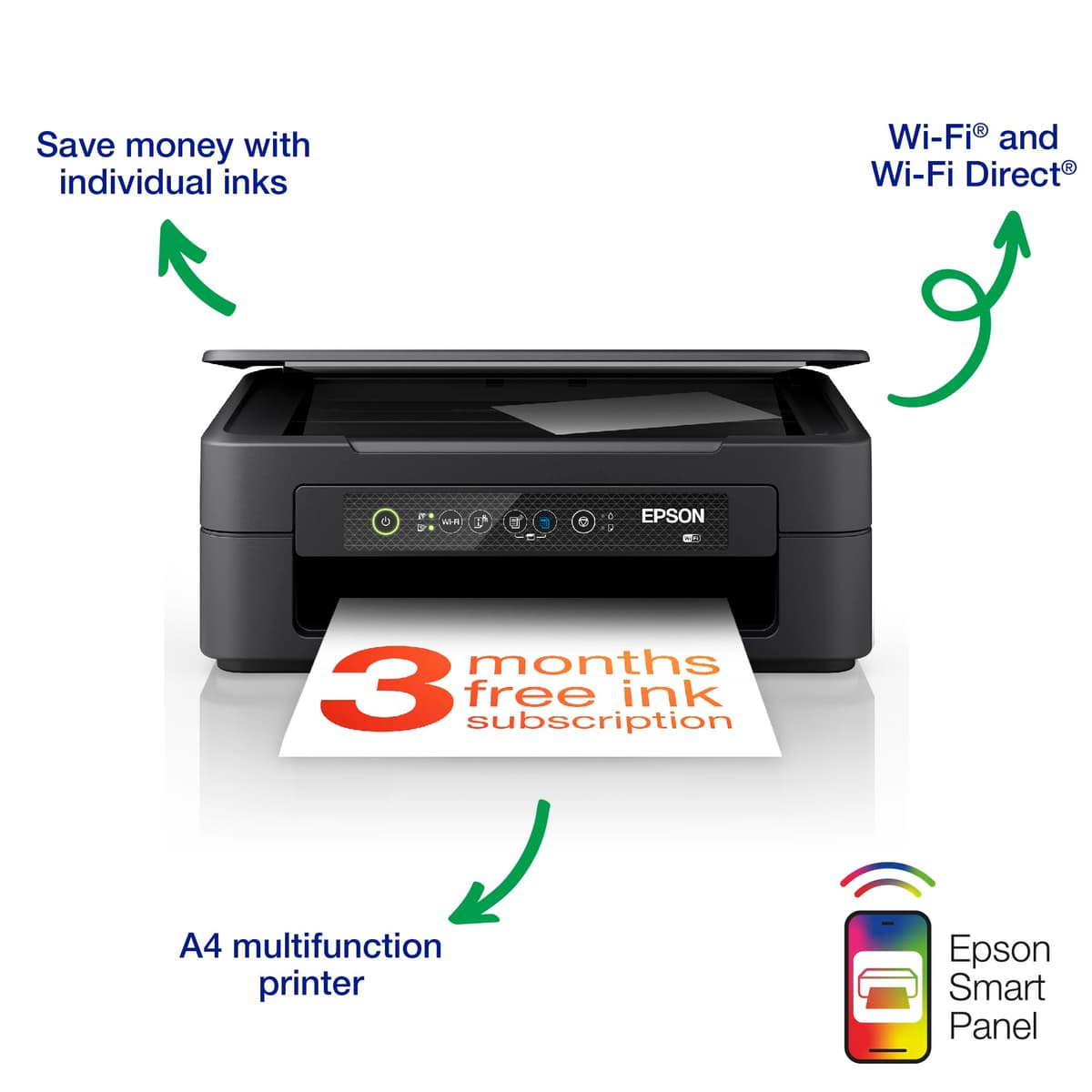 Epson Expression Home XP-2200 3-in-1 Ink Multifunction Printer, Scanner, Copier, WiFi, 1440dpi, A4 — view 2