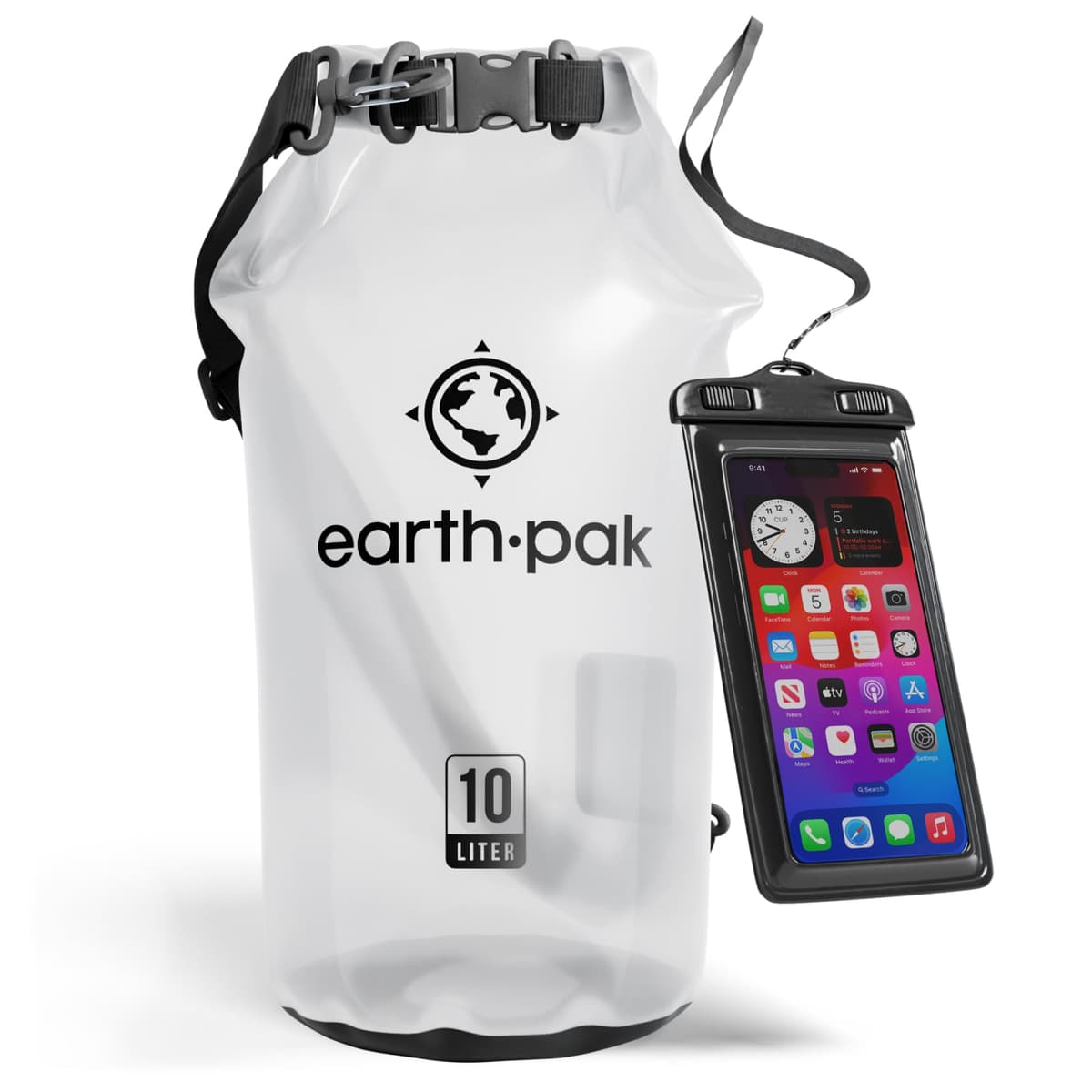 Earth Pak Waterproof Dry Bag - Roll Top Waterproof Backpack Sack Keeps Gear Dry for Kayak with Waterproof Phone Case — view 57