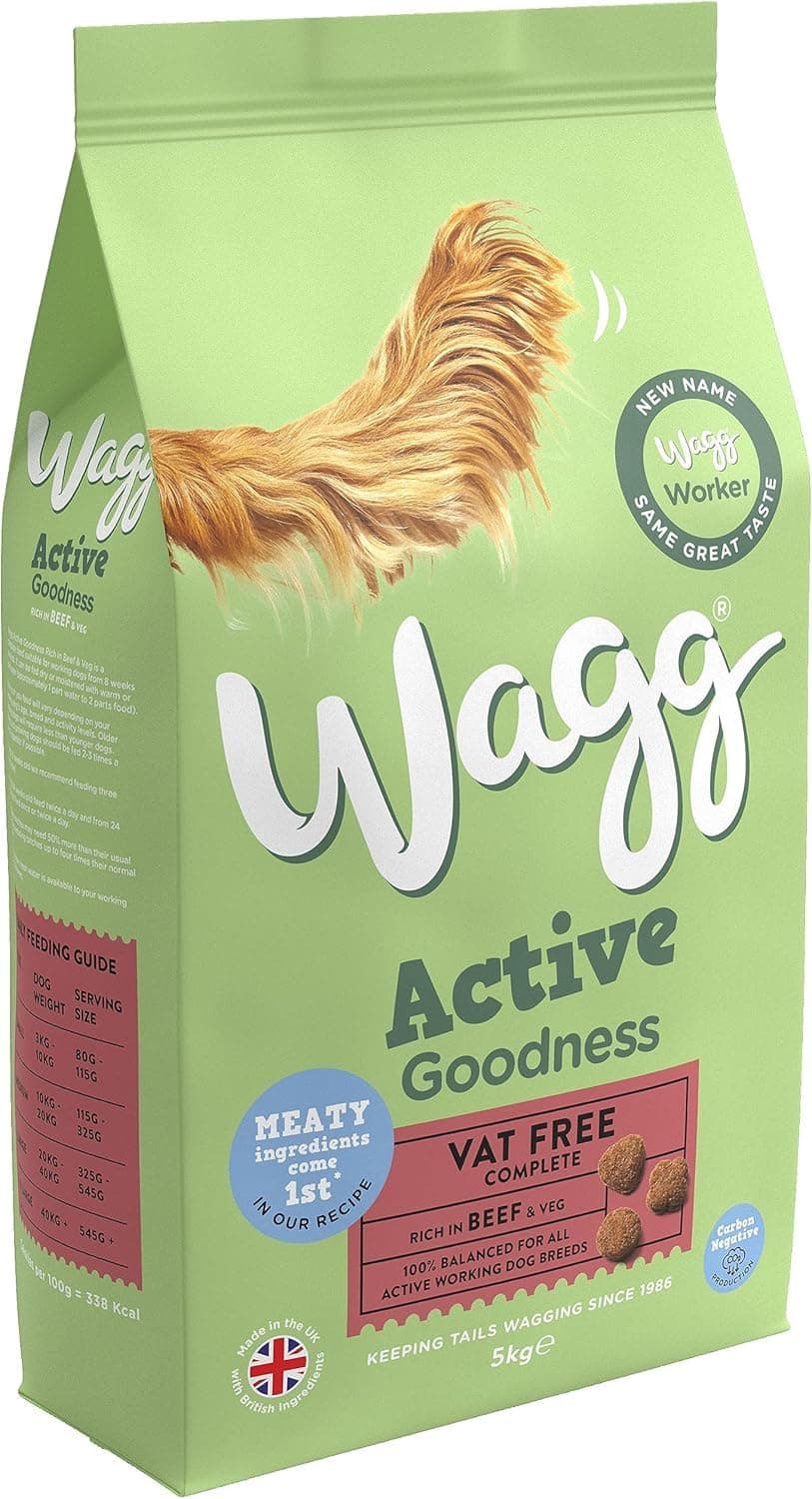 Wagg Active Goodness Complete Dry Adult Dog Food Beef & Veg 5kg (Pack of 3) - For All Active Working Dog Breeds — view 4