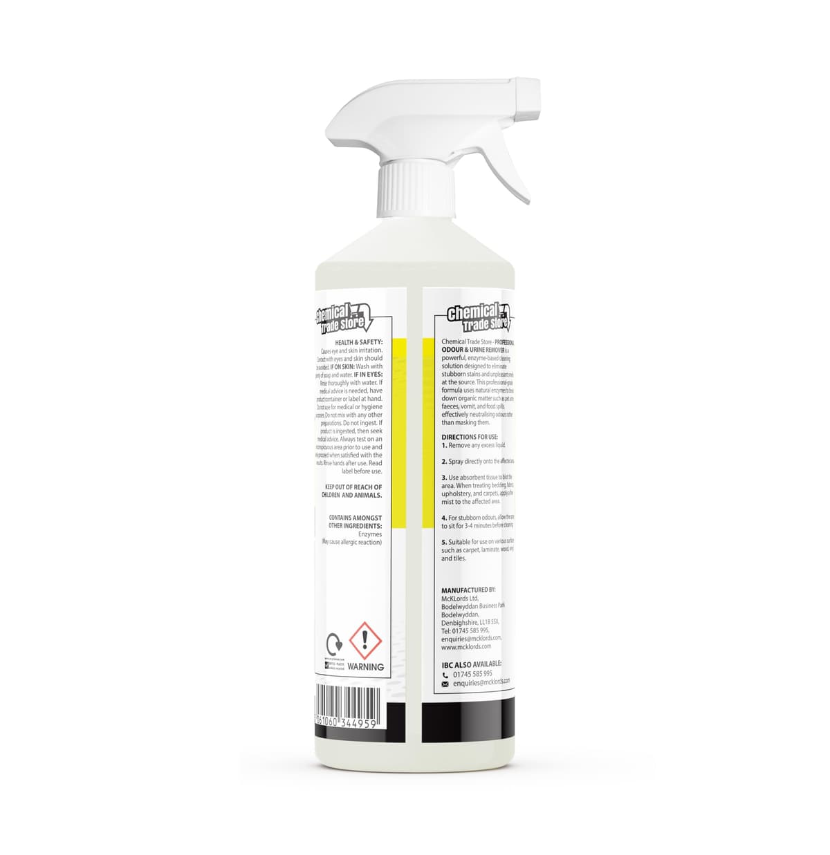Professional Odour & Urine Remover 1L - Enzyme Cleaner for Pet & Household Smells - Eliminates Stains & Bad Odours — view 2