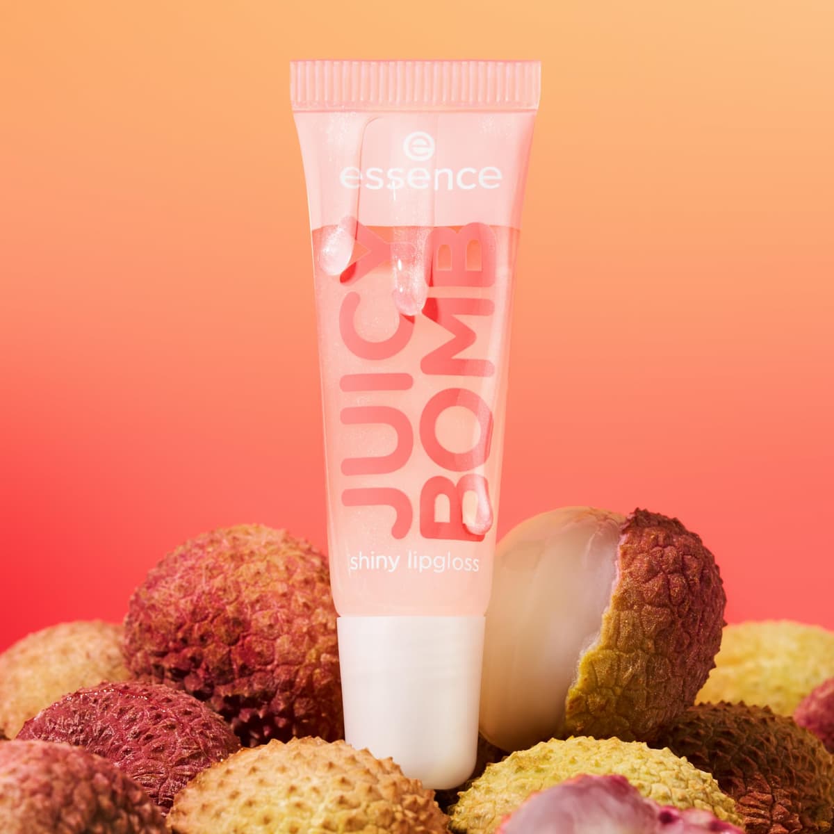 essence JUICY BOMB shiny lipgloss set, natural, shiny, shimmery, translucent (1pcs) — view 6