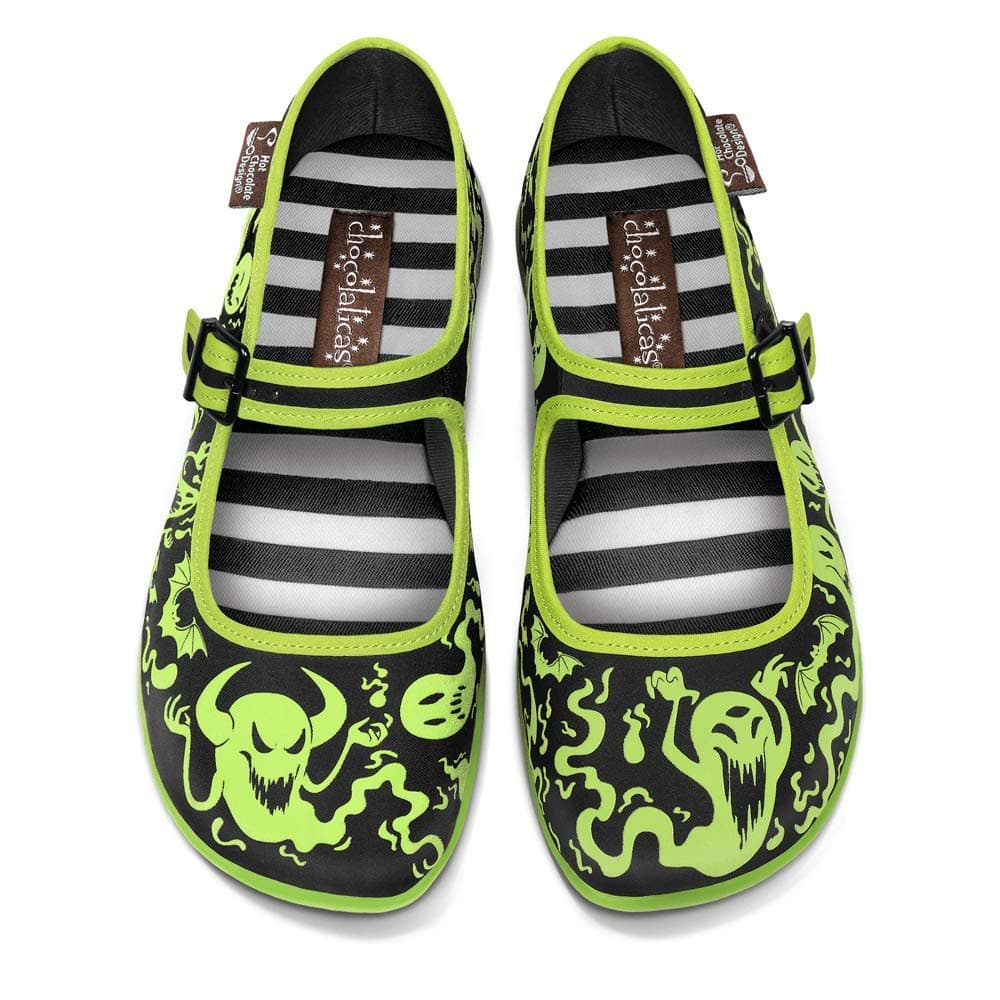 Hot Chocolate Design Chocolaticas Funky Canvas Women's Mary Jane Flat Shoes — view 131
