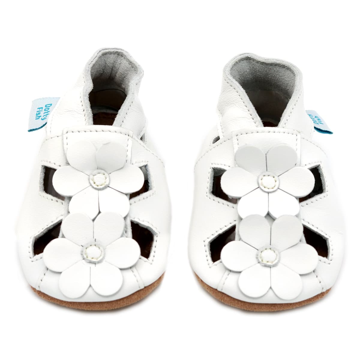 Dotty Fish Soft Sole Leather Sandals for Babies & Kids – Barefoot Feel, Non-Slip Sole, Breathable, Lightweight & Flexible Summer Shoes for Boys & Girls - British Brand - 0-6 Months - 4-5 Years — view 20