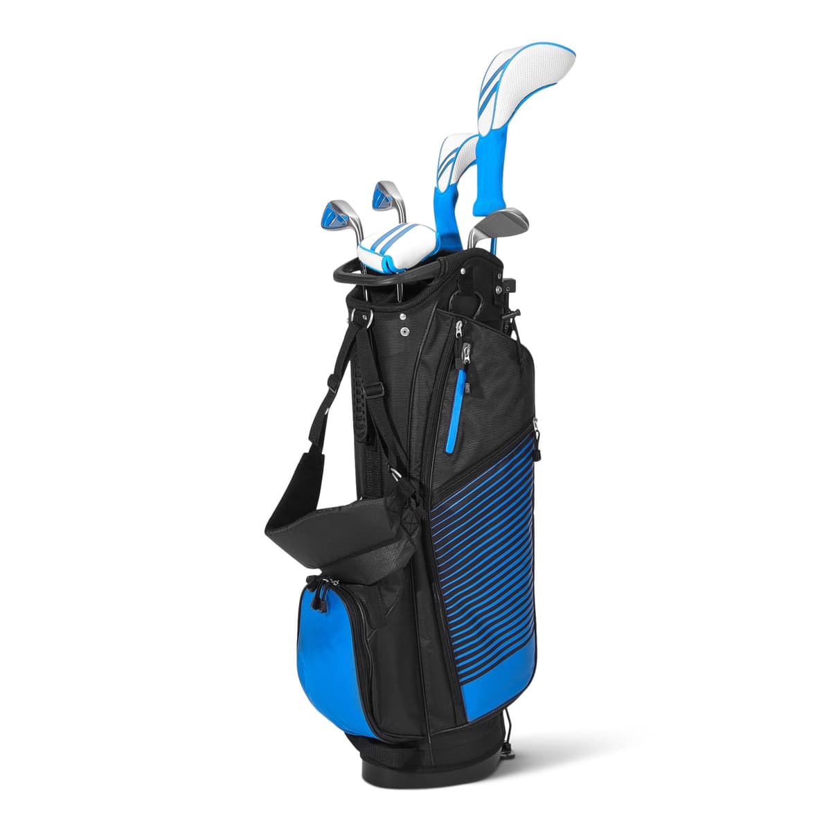 Amazon Basics Juego de Palos de Golf, 6 Piezas con Bolsa de Soporte, Palo con Cara de Gran Tamaño, Centro de Gravedad Bajo